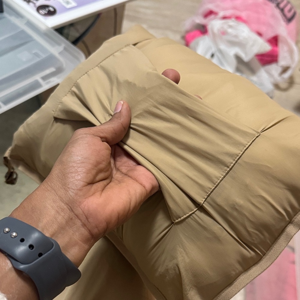 NWT HALFDAYS NELLIE packable quilted puffer in tan sizes XS,S,M,L, XL - Picture 15 of 15